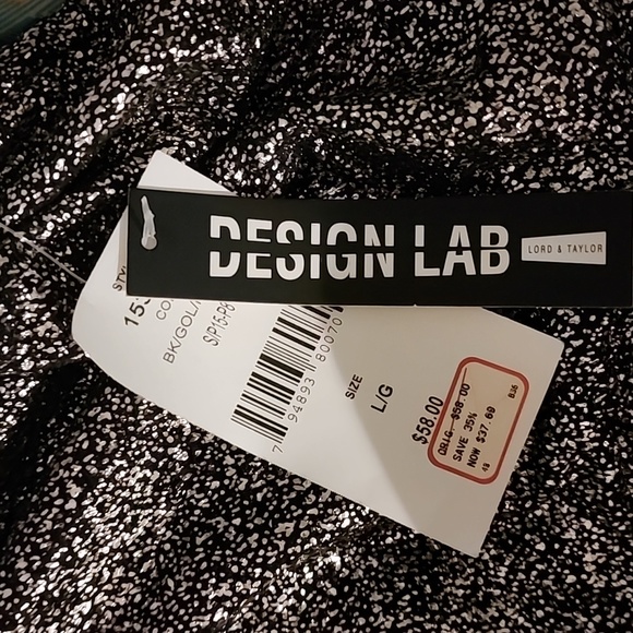 Gold and Black Sparkly Crop Top - Picture 5 of 5